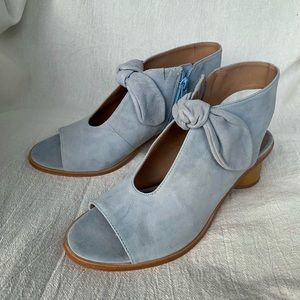 Bernardo Luna Knotted Suede Sandal Booties